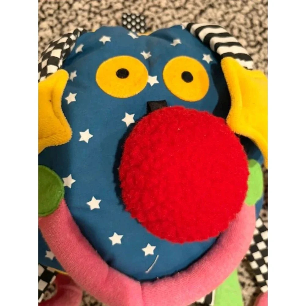 Rare Vtg 1999 Manhattan Toy Whoozit Large Sensory Rattle Squeaker Activity Toy